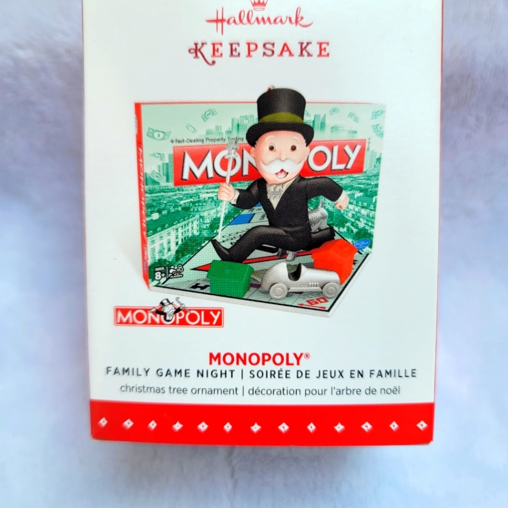 2015 Family Game Night ornament,  Christmas,  hallmark, monopoly, Rare
